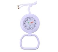 Inzopo - Reloj de pared impermeable para baño con gancho de toalla, flexible para colgar o colgar (12 cm), color blanco