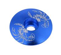 Inzopo Tapa superior universal de 1 1/8 pulgadas (28,6 mm) con vástago de aleación de aluminio para MTB, bicicleta de montaña, ciclismo, ciclismo, escorpión azul
