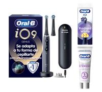 iO 9 Cepillo Eléctrico Negro con 2 cabezales + Radiant White x7 + Pasta 3DW Clinical