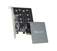 IO CREST Dual M.2 B-Key PCI-e 3.0 x1 Adaptador con disipador de Calor Jmicro JMB582 Chipset, SI-PEX40153
