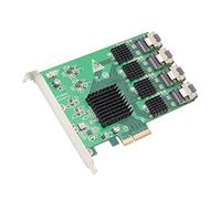 IO Crest SI-PEX40062 - Tarjeta controladora (4 puertos SATA III PCIe 2.0 x2), color verde 16 Port