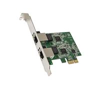 IO CREST Syba Dual - Tarjeta de Red Ethernet PCI Express PCI-E (2,5, 10/100/1000/25000 Mbps, Adaptador LAN RJ45, Soporte de Perfil bajo)