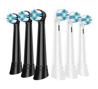 IO Recambio Cepillos Compatible con Oral B IO 2/3/4/5/6/7/8/9/10Cepillos Eléctrico, Cabezales Compatible con Oral B IO Cuida tus Dientes y Encías (6 Negro/Blanco)