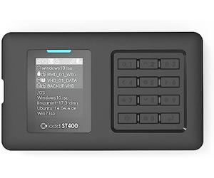 iodd ST400 (SSD de 2 TB) 2.5 pulgadas, USB-C, ODD virtual y disco duro de arranque, cifrado AES256 máximo de hasta 76 dígitos/protección contra escritura/2541 (ST400/tipo USB-C/modelo de próxima
