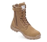 IODSON Botas de Trabajo Tácticas Militares para Hombre Ligeras Botines de Combate para Motocicleta y Montañismo Botas Policiales con Cremallera YKK Marrón 41