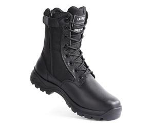IODSON Botas de Trabajo Tácticas Militares para Hombre Ligeras Botines de Combate para Motocicleta y Montañismo Botas Policiales con Cremallera YKK Negro 39