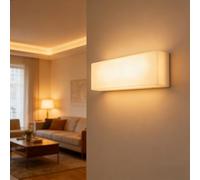 IOEDHW Aplique de pared moderno de imitación de mármol de 11.8 pulgadas, rectangular de imitación de alabastro blanco, LED de 5 W, luz cálida, ideal para dormitorio, sala de estar y escaleras.