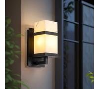 IOEDHW Apliques de pared modernos y sencillos de imitación de alabastro, impermeables IP65, de imitación de mármol para exteriores, luz cálida de 12 W, para garaje, patio, jardín, balcón y entrada.