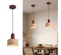 IOEDHW Lámpara colgante travertino lámpara colgante piedra natural de 12/15 cm para isla de cocina dormitorio color beige iluminación colgante pequeña moderna orgánica para comedor decoración rústica.