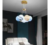 IOEDHW Lámparas De Araña De Globo De Burbuja, Lámpara Colgante De Globo De Vidrio Blanco De 7 Luces, Lámparas Colgantes De Altura Ajustable, Lámpara De Techo Moderna para Sala De Estar, Comedor