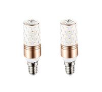 IOEDHW Paquete de 2/10 Bombillas LED E14, Bombillas LED de maíz de 12 W, Equivalente a 100 W, Bombillas de araña de luz Blanca Diurna de 6000 K, Bombillas de Ventilador de Techo con Base E14