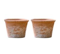IOEDHW Paquete de 2/3 maceteros de Terracota, macetas de Arcilla Transpirable, macetas de Terracota de Arcilla roja con Drenaje, Maceta de Terracota para Interiores y Exteriores para Plantar Plantas
