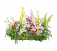 Ioensy Arreglo Floral Decorativo Artificial con Flores de Seda Ramo Guirnalda Centro de Mesa Apariencia Suave y Realista con, Jardín De Monet