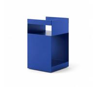 Ioensy Auxiliar Nórdica con Ruedas Mesa Lateral Mueble Mid Armario de Almacenamiento en Acero al Carbono con 3 Formato Compacto Adecuada para Pisos Pequeños, Azul