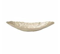 Ioensy Bandeja Decorativa Servicio Metal Martillado Centro Mesa para Velas Alargada con Bajo para Orden y Estilo Adecuada para Sala Comedor, 59x17.5x12cm