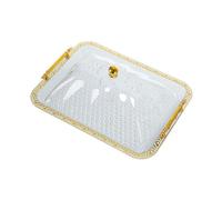 Ioensy Bandeja para Mesa de Centro con Asa Y Tapa, Ideal para Guardar Objetos Pequeños O como Bandeja Rectangular Multiusos, M