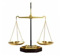 Ioensy Báscula Equilibrio corativa con Dos Platillos Metálico Báscula corativa Estilo Vintage Versátil Escultura Pesaje Mesa para Oficina, L