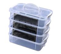 Ioensy Caja para La Cría de Gusanos de La, Comedero Reutilizable, Fácil de Limpiar, Ligero Y Contenedor, 4 Capas, Individual