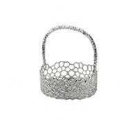 Ioensy Cesta de Almacenamiento Decorativa de Alambre Perforado Canasta Organizadora Contenedor Bandeja Diseño Ligero y Fácil de Mover Adecuada para, Dorado, 17.5 15.6 17.5cm