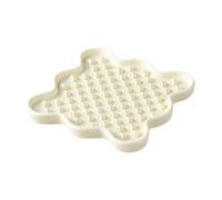 Ioensy Comedero de Alimentación Lenta para Perros, Alfombrilla para Lamer, Cuenco de, Fácil de Limpiar, Favorece Una Digestión, Adecuado, Blanco