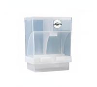 Ioensy Comedero de Aves Automático Comedero Dispensador Alimentador Accesorio de Plástico con Depósito Grande Diseño sin Fugas y Cajón para Residuos Relleno, 440G, Tornillo Doble Bajo