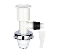 Ioensy Conector sagüe Sellado Conector sagüe con Brida Cromada Práctico Accesorio Fontanería para Lavanría, Baño, Conector En T