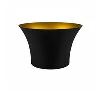 Ioensy Cubo de Hielo Comercial en Acero Inoxidable Cubitera Champanera Diseño Robusto y Pulido Moderno Gran Capacidad para Botellas y Hielo Adecuado para, Negro Y Dorado, Grande