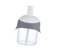 Ioensy Dispensador de Jabón Líquido Multiusos, de Amplia Apertura Y Recargable para Encimera de Baño, Gris, Individual