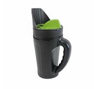 Ioensy Dispensador de Semillas Esparcidor Manual Jardín Semillero Dosificador Shaker de Plástico Ligero Recargable Adecuado para Siembra Uniforme Césped Huertos Domésticos 2.5L, Verde Y Negro