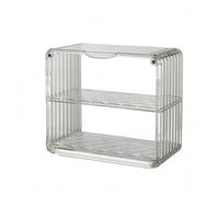 Ioensy Drainage Rack Organizador de Tazas Acrílico Compacto Diseño en Dos Niveles con Drenaje de Agua Elegante y Acabado Brillante Adecuado para el Hogar Oficinas Cocina Organizada, Pequeño, Blanco