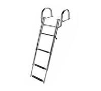 Ioensy Escalera Náutica Plegable Escalera de Escalera para Barco Escalera de Nado con Acero Inoxidable 316 Antideslizante con Pasamanos Altos Retráctil Adecuada para Yates Lanchas y, 4-Sección