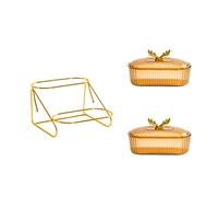 Ioensy Frutero Escalonado, de Varios Niveles, Soporte para Servir, Escurreplatos, Contenedor de Verduras, Material Ligero para Cocina, Sala D, Style C 2 Grids, Individual