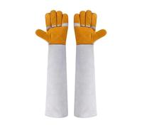 Ioensy Guantes para Manipulación de Animales, Antimordeduras, Multiusos, para Gatos, Perros Y Ardillas, Amarillo Gris