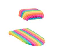Ioensy Juego de Fundas para Asiento de Inodoro, Alfombrilla para Asiento de Inodoro, Almohadilla Suave Y Flexible para Asiento de Inodoro, Funda para Tapa de, Arcoíris, Individual