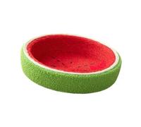 Ioensy Nido de Gato de Sandía, Cama Rascador de Sisal para Gatos, Cama Tipo Tumbona, Cuenco Rascador para Gatitos, XL Y Sin Base