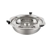Ioensy Olla Caliente Elevable, Olla Separadora, Bandeja para Calentar, Olla China para Fiestas, Cocina de Inducción, Hogar