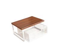 Ioensy Organizador, Accesorio para Barra de Café, Cajón, Encimera de Cocina, Soporte para Vasos de Sirope, Despensa, Blanco 1 Nivel, tal como se describe