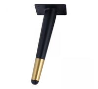 Ioensy Patas de Hierro para Muebles de Bricolaje para Sofá Taburete de Armario Otomano con Placa de Montaje Bisel 25cm, 3 piezas