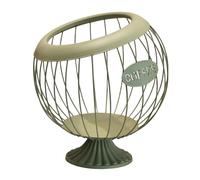 Ioensy Porta Cápsulas de Café Organizador de Cápsulas Cesta de Almacenamiento Recipiente de Hierro Diseño Hueco Adecuado para Cocina Hogar, Verde, tal como se describe