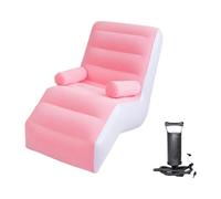 Ioensy Sofá Hinchable, Sillón Reclinable, Sofá Cómodo, Sillón Reclinable, Chaise Longue de Interior para Balcón O Sala de Juegos, Rosa