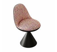 Ioensy Taburete de Tocador Giratorio Silla de Maquillaje Banco de Aseo Asiento Rotatorio con Estructura de Metal y Base Troncocónica Espuma Confortable y, Rosa