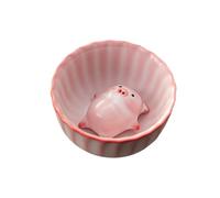 Ioensy Taza de Té Cerámica con Figura Cerdo Tradicional Decoración Miniatura Coleccionable Centro de Mesa Adecuada para Del Té Oficina Sa, tal como se describe, 120ml