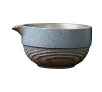 Ioensy Tazón Japonés Matcha Cuenco para Té Cerámico Artesanal Vertedor Fácil de Servir Adecuado para Regalo a Té Cocina, Azul, Individual
