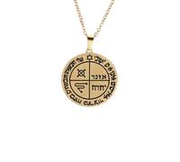 IOETSEUT Collar Personalizado para Mujer Collar Colgante 1 Pieza Pentáculo de Júpiter Salomón Hombre Collar Colgante Sello de Hexagrama Talismán Amuleto Collares Colgantes