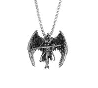 IOETSEUT Gargantilla Collar gótico Cadena Retro mítico arcángel ala Colgante Collar Moda para Hombre Tendencia Punk Amuleto joyería Regalo Mejor Amigo Regalos Amistad