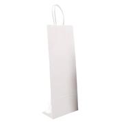 IOEUIWP Bolsa de Papel Kraft for Vino Tinto, Exquisita Bolsa Regalo Color sólido for Fiestas, cenas Familiares, o Cerveza para Bodas, Viajes, Fiestas y Almacenamiento(White,30pcs)