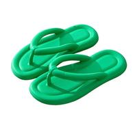 IOEUIWP Chanclas de suela suave EVA for mujer, zapatillas nube antideslizantes for playa y verano, chanclas gruesas con plataforma Clip dedos Para interior y exterior(Dark green,40-41)