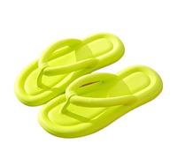 IOEUIWP Chanclas de suela suave EVA for mujer, zapatillas nube antideslizantes for playa y verano, chanclas gruesas con plataforma Clip dedos Para interior y exterior(Light green,40-41)