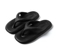 IOEUIWP Chanclas for mujer, chanclas cómodas, sandalias suaves de playa mar, zapatillas interior for el hogar, zapatos Color sólido Para interior y exterior(Black,40-41)