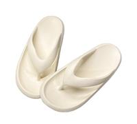 IOEUIWP Classy Flip-Flops, Summer For Beach Couples, Thick-Soled Outer Wear Sandals, Bathroom Bathing Non-Slip Slippers Para interior y exterior(WHITE,44-45)